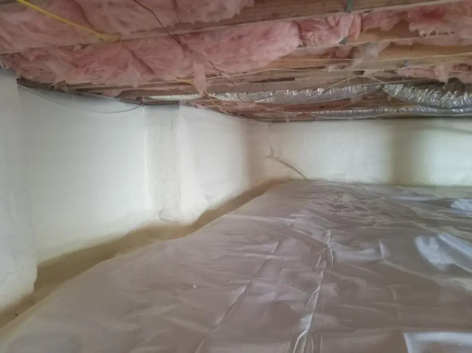 Crawl space encapsulation with closed-cell spray foam for Attic Insulation in Colts Neck