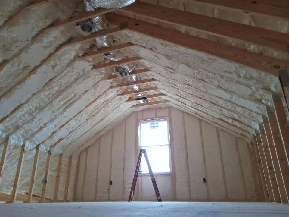 Spray foam roofing application for Crawl Space Insulation project in Colts Neck